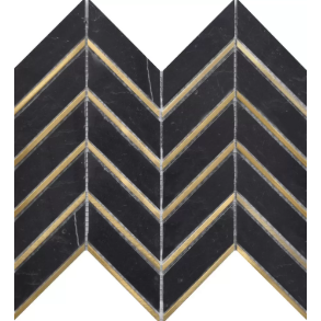 Nero Arrow Metal Mosaic - stone tile